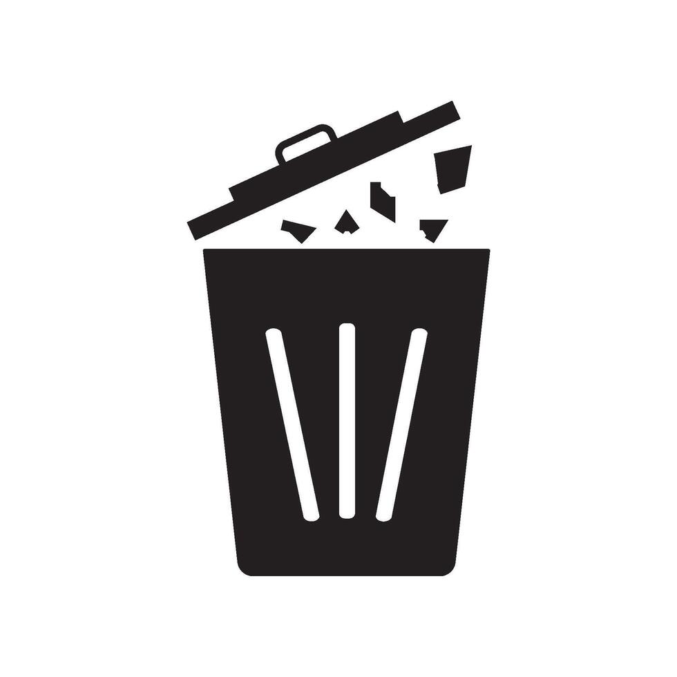 trash can icon vector