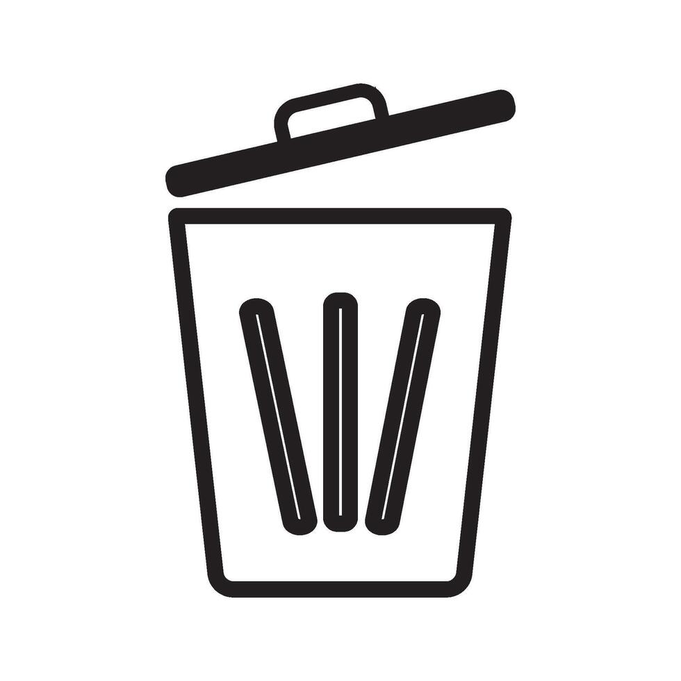 trash can icon vector