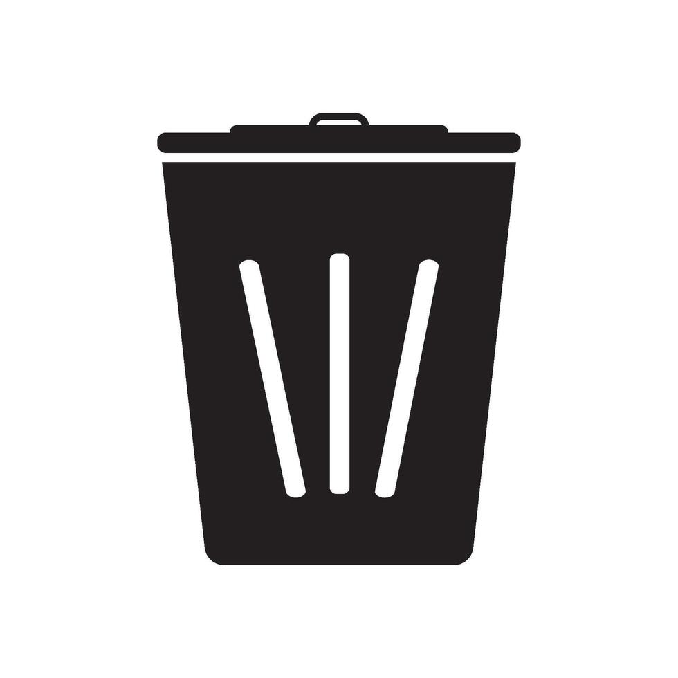 trash can icon vector