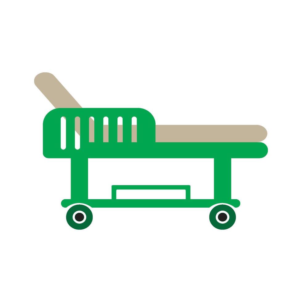 patient bed icon vector