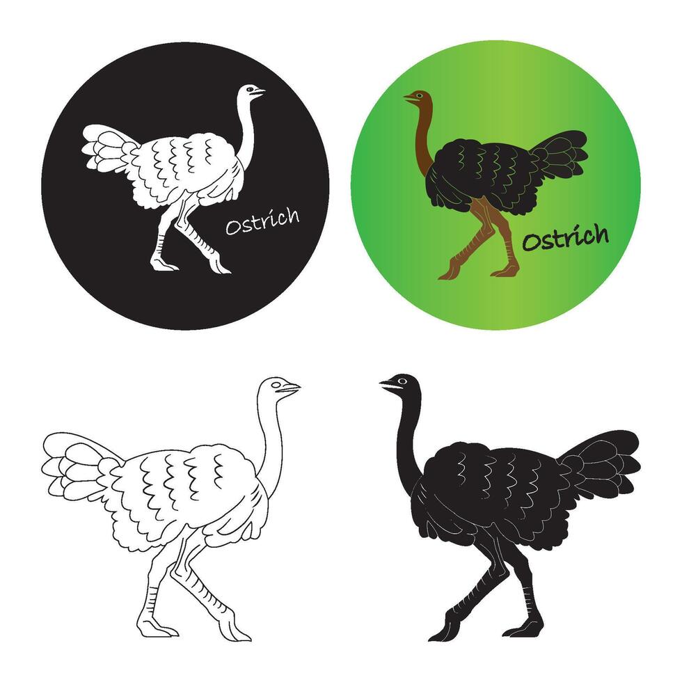 Ostrich icon design vector