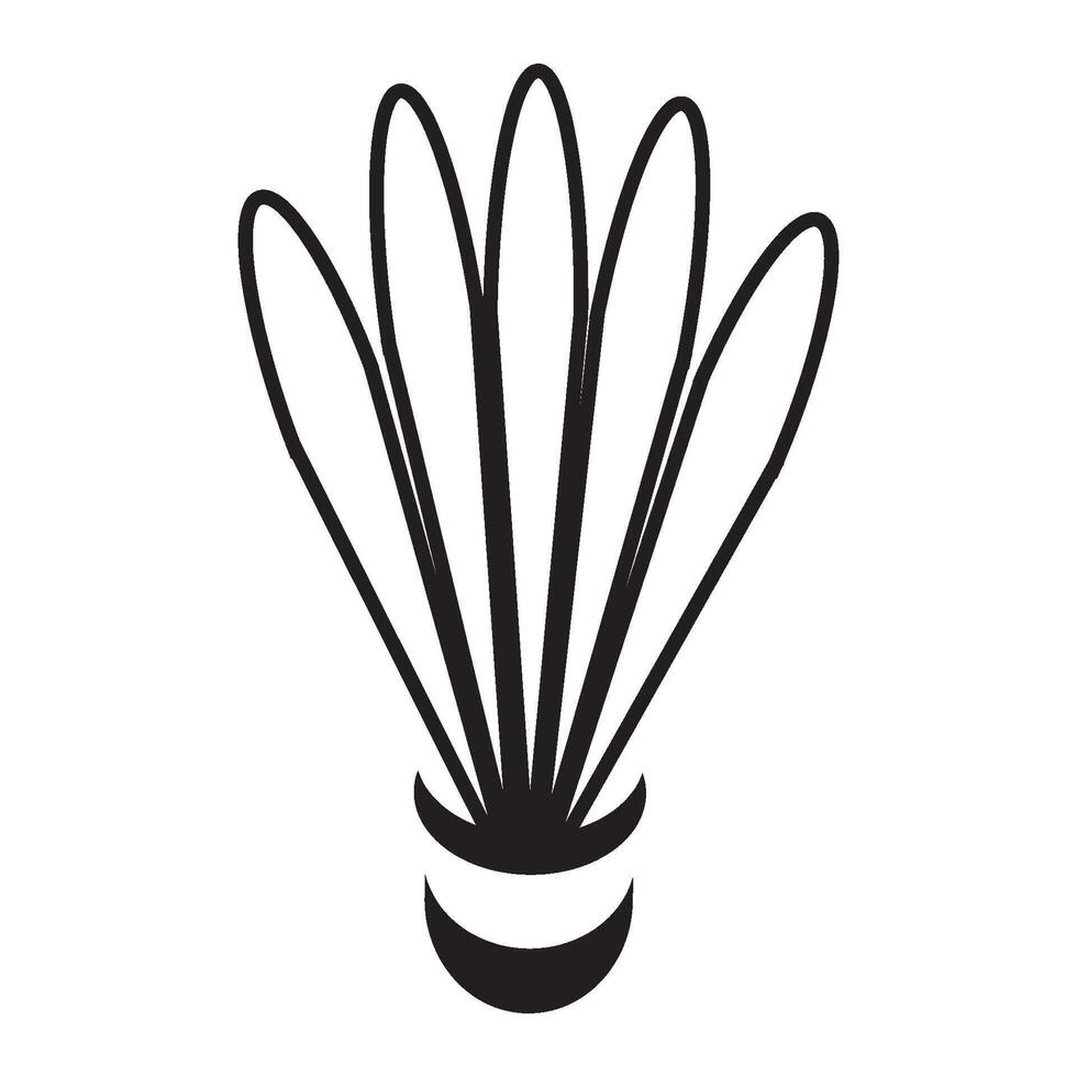 shuttlecock badminton icon vector