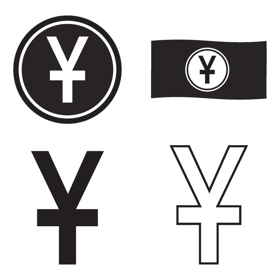 Chinese yuan currency icon vector