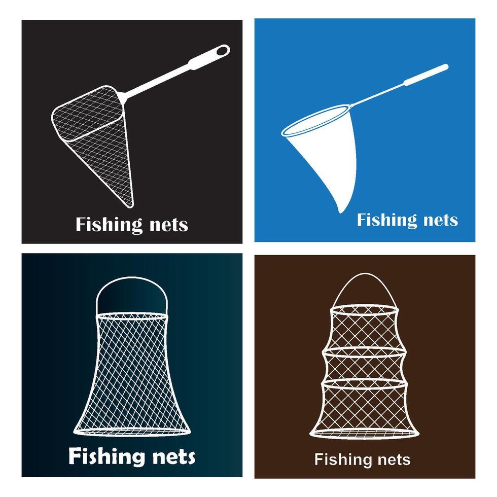 Fishing net icon vector