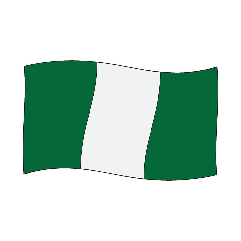 Nigerian flag icon vector