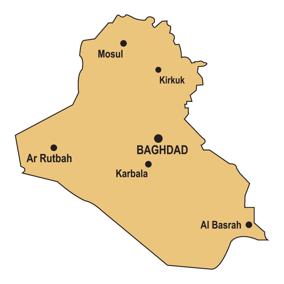 Map of iraq vector