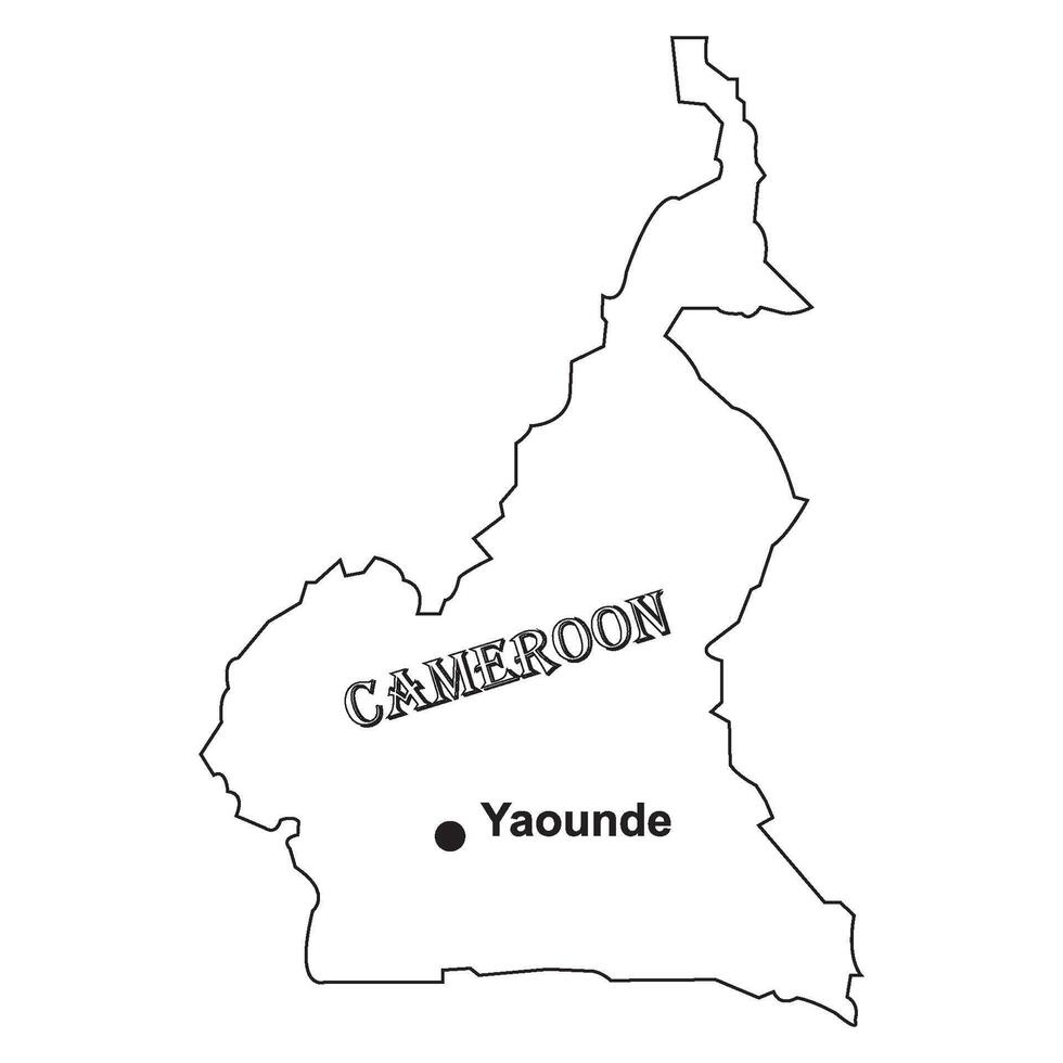 Cameroon country map vector