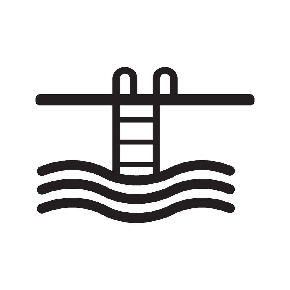 swimming pool icon vector