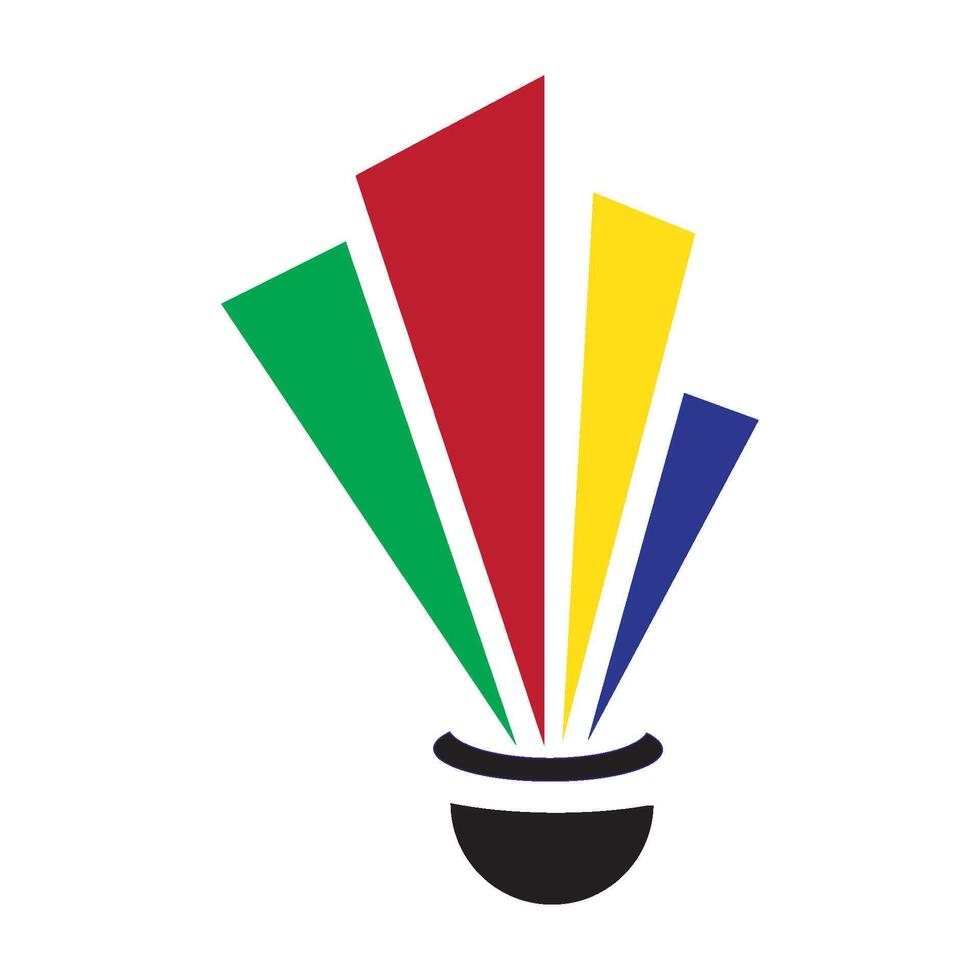 shuttlecock badminton icon vector