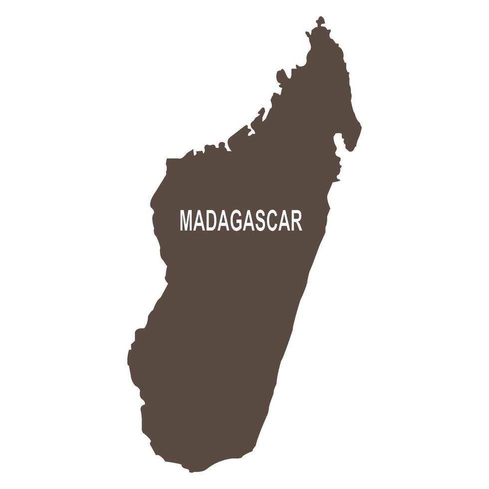 Madagascar map icon vector