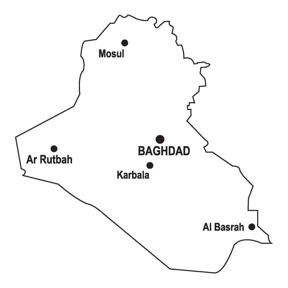 Map of iraq vector