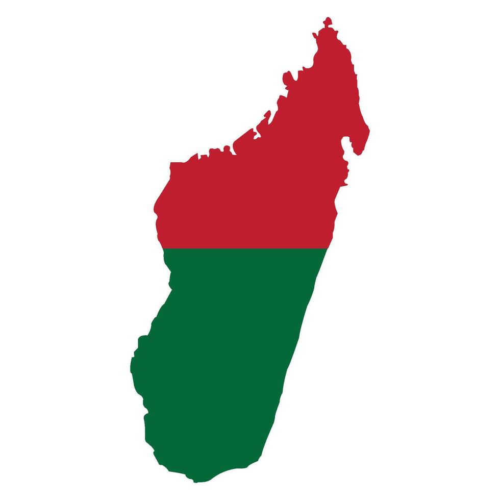 Madagascar map icon vector