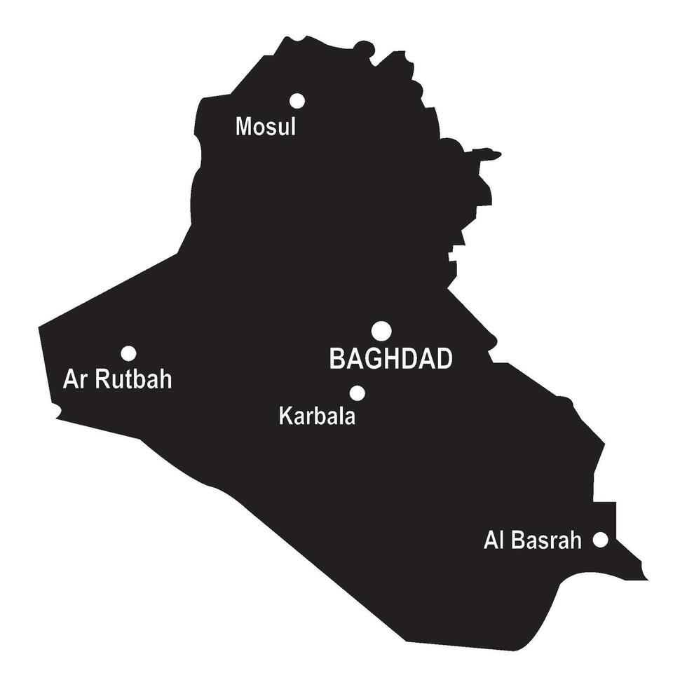 Map of iraq vector