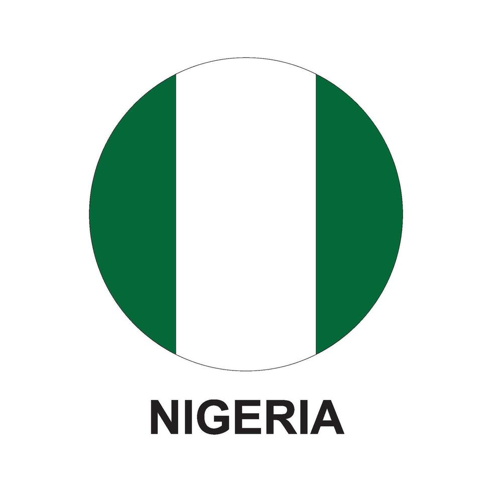 Nigerian flag icon vector