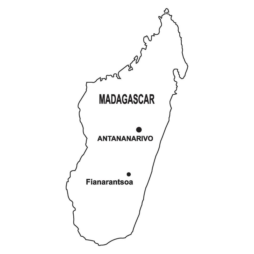 Madagascar map icon vector