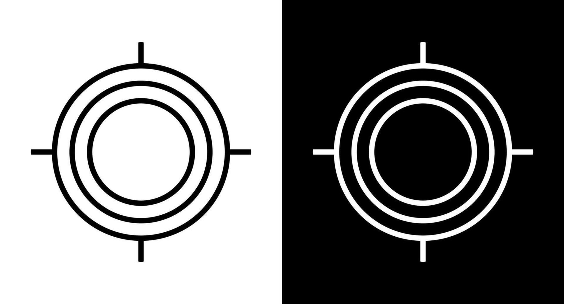 Shooting targeting line icon collection for web, ui, mobile apps. Shooting flat illustration. vector