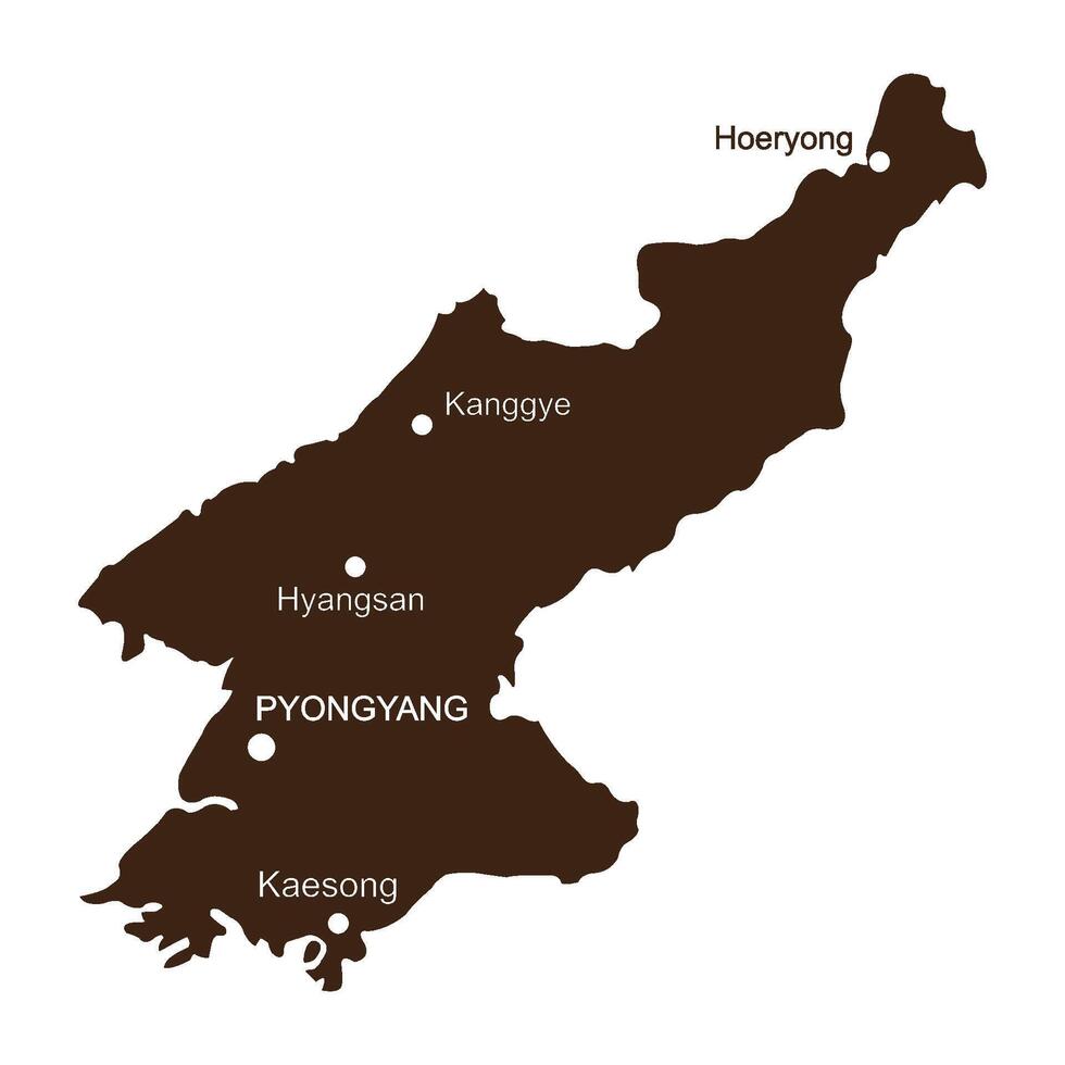 North Korea country map vector