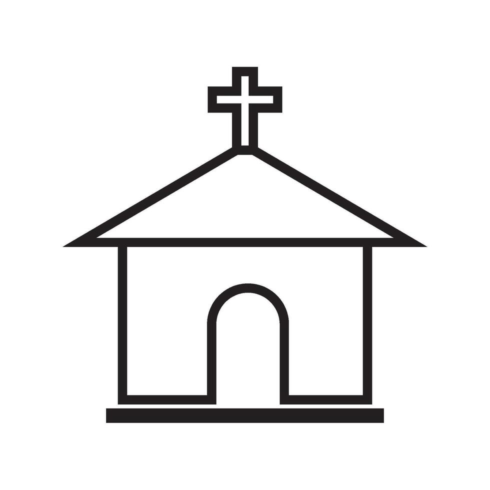 christian church icon vector