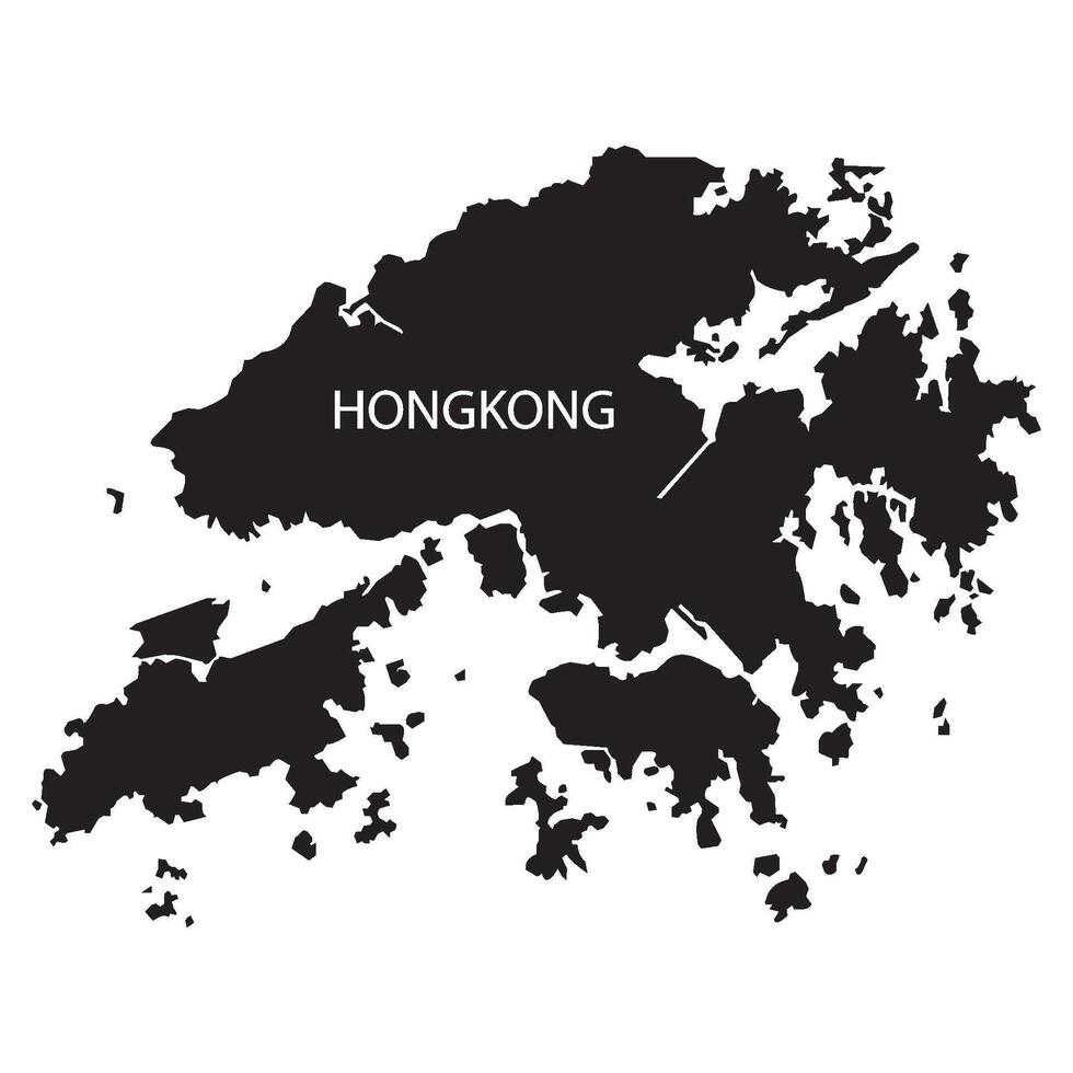 Hong Kong map design vector