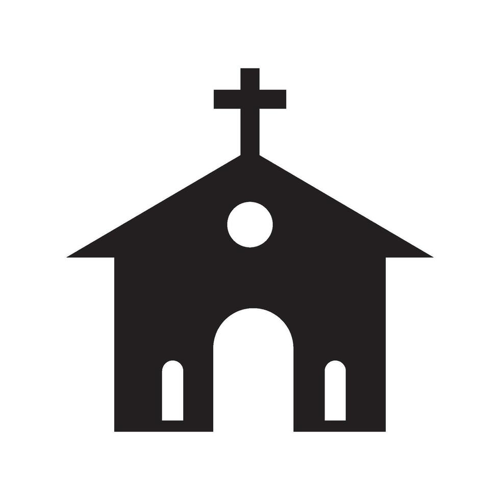 christian church icon vector