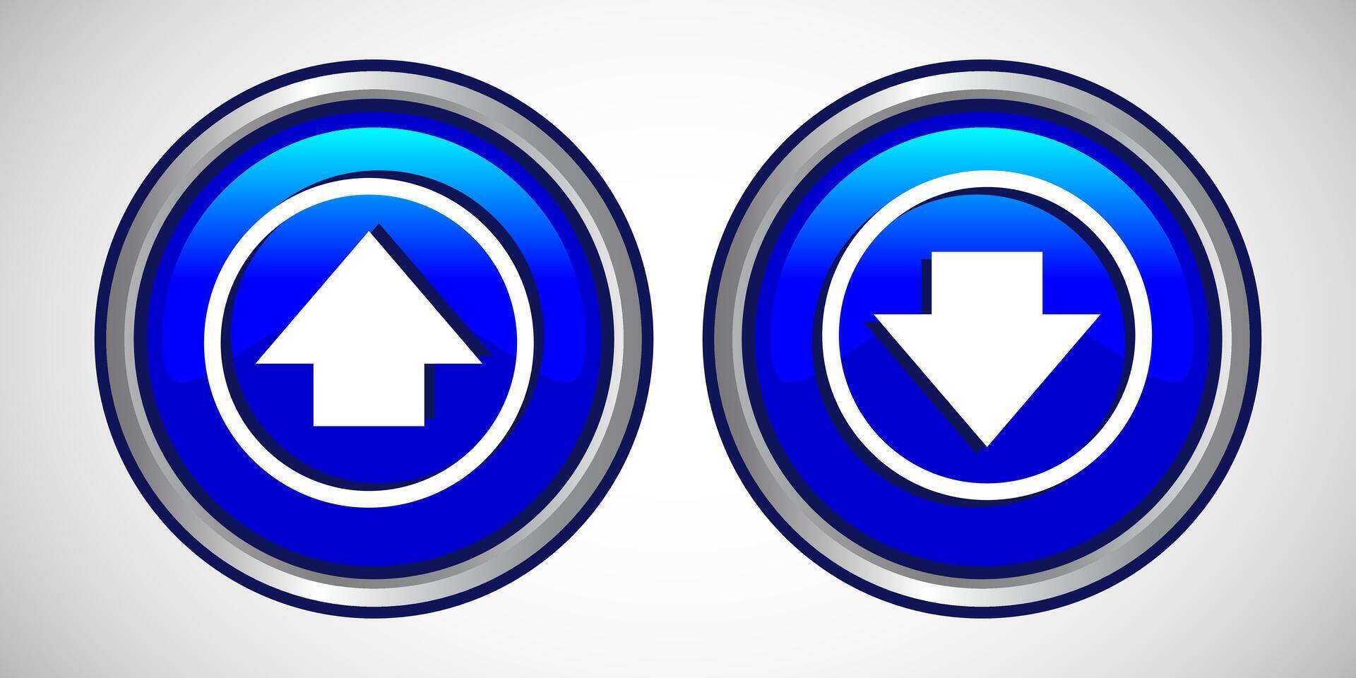 Download And Upload Arrow Icon Button Set Design Illustration vector