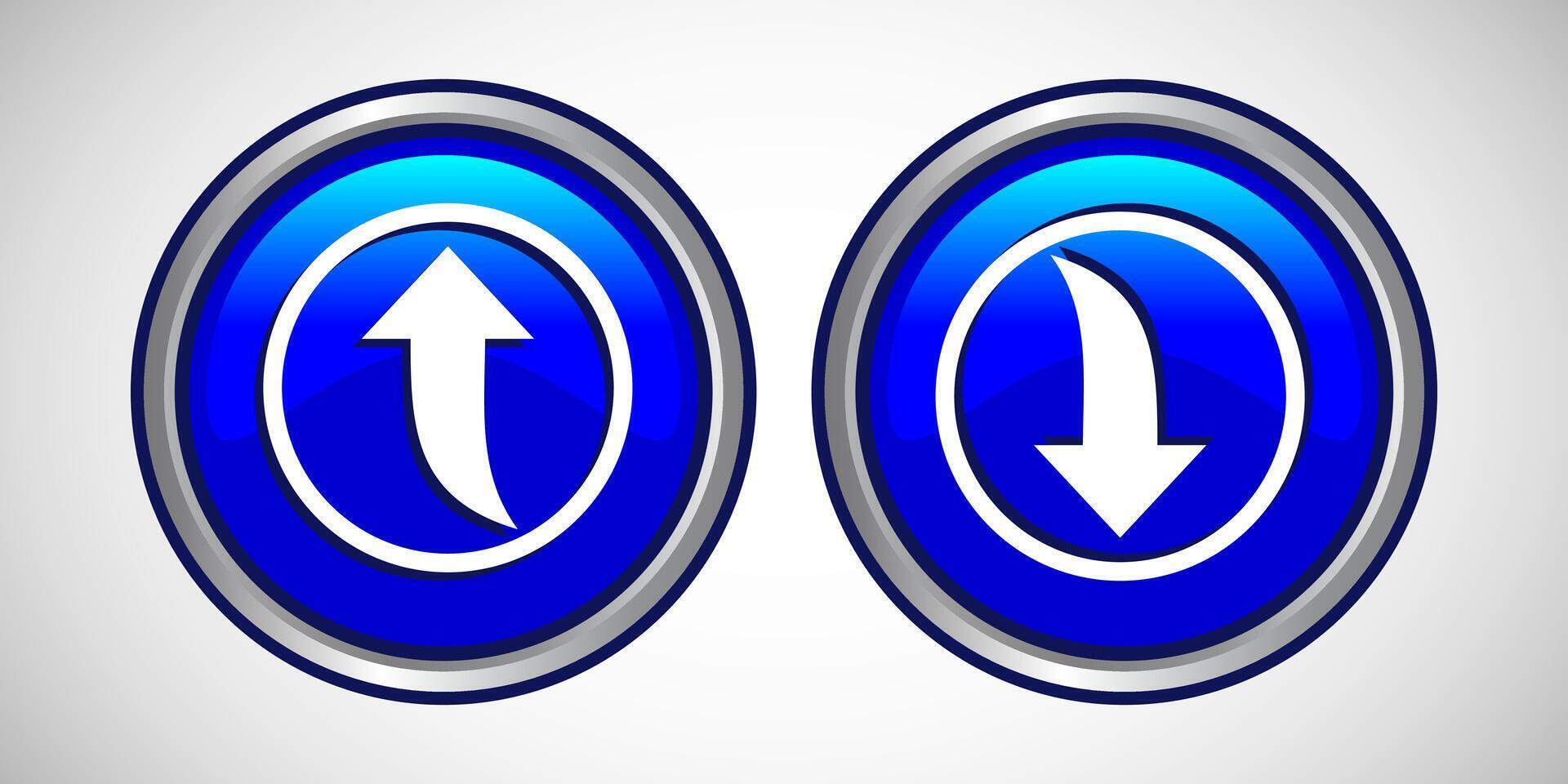 Download And Upload Arrow Icon Button Set Design Illustration vector