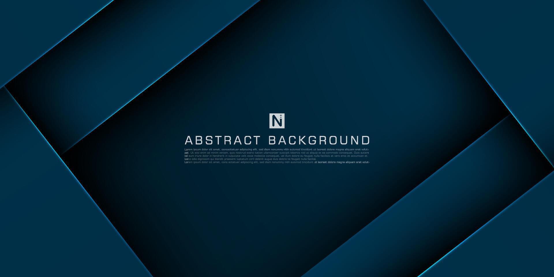 Abstract dark blue overlap shadow and lights background. Papercut template with straight line and shadow. Dark blue background with trendy pattern design. Eps10 vector