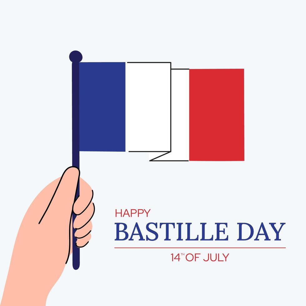 Happy Bastille Day illustration vector
