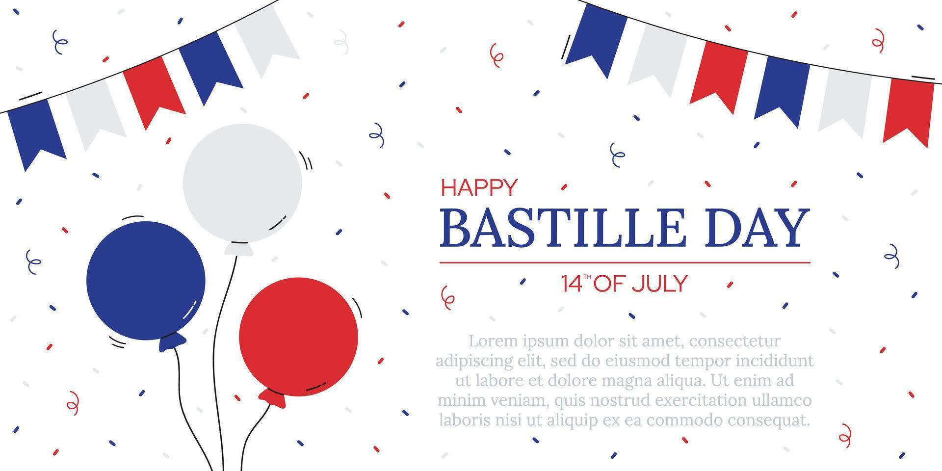 The Bastille Day of France banner vector