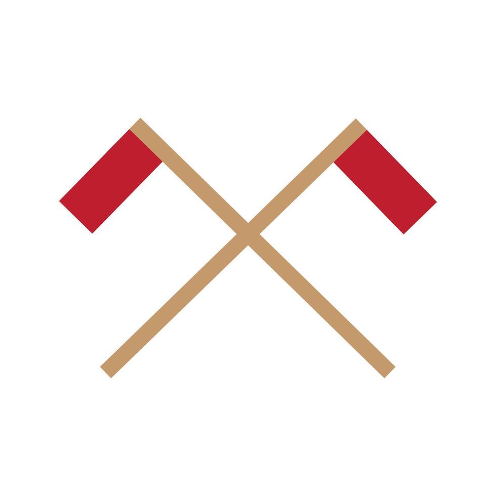 Indonesian flag icon on a white background vector