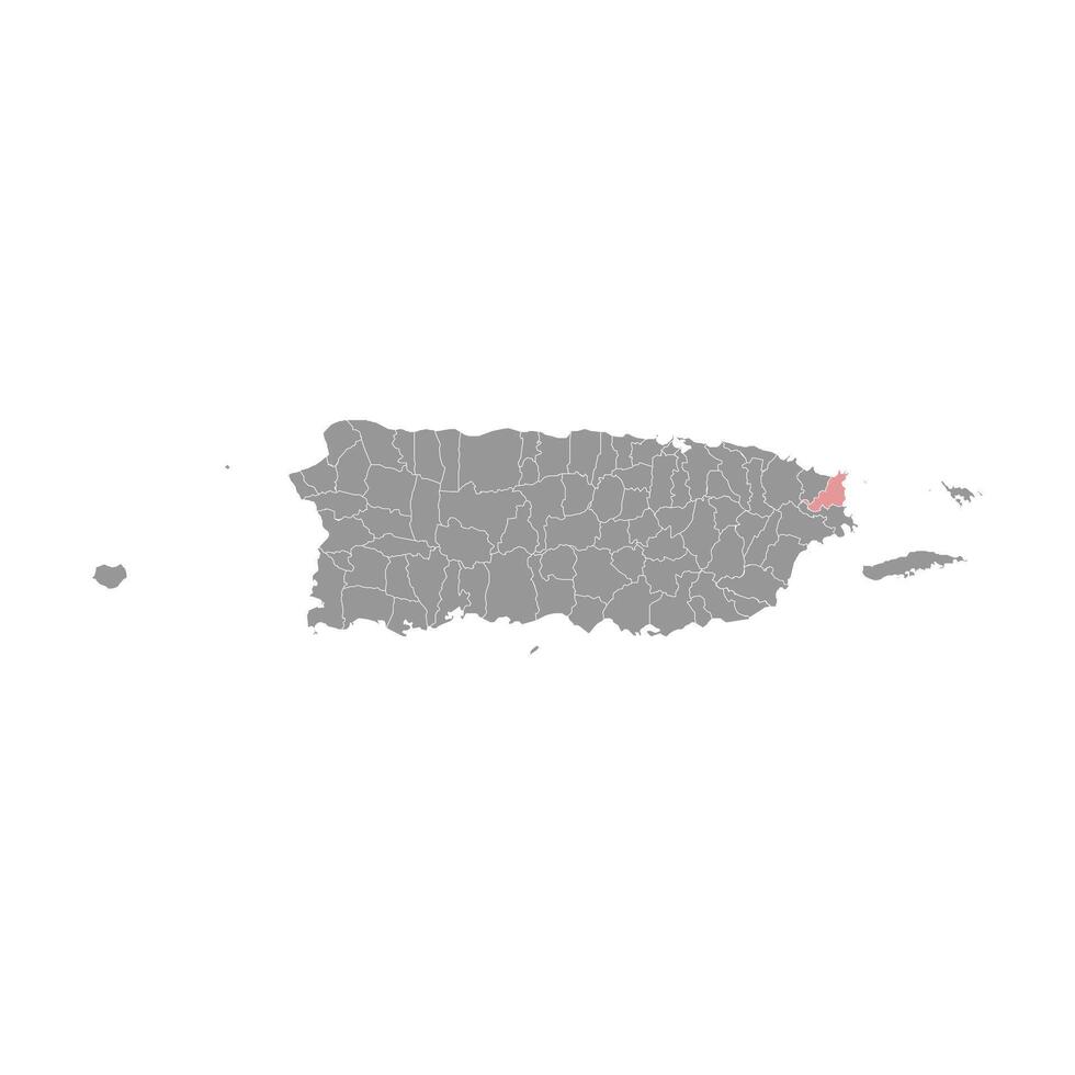 Fajardo map, administrative division of Puerto Rico. illustration. vector