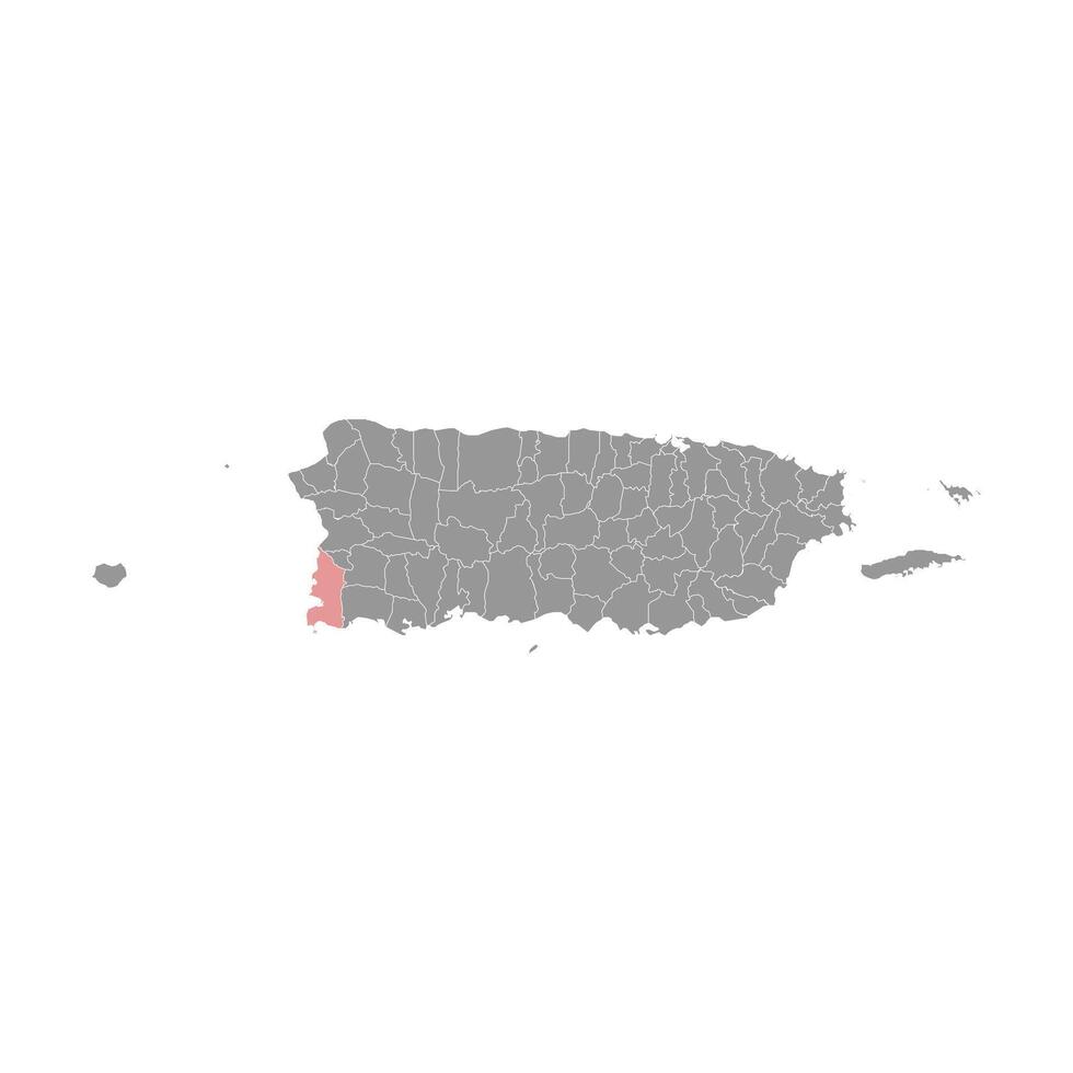 Cabo Rojo map, administrative division of Puerto Rico. illustration. vector