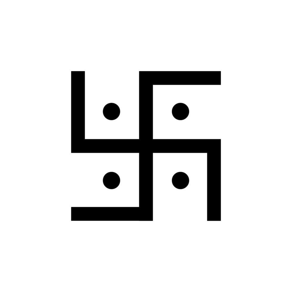 Swastika Jainism Hinduism Religion Symbol Icon vector