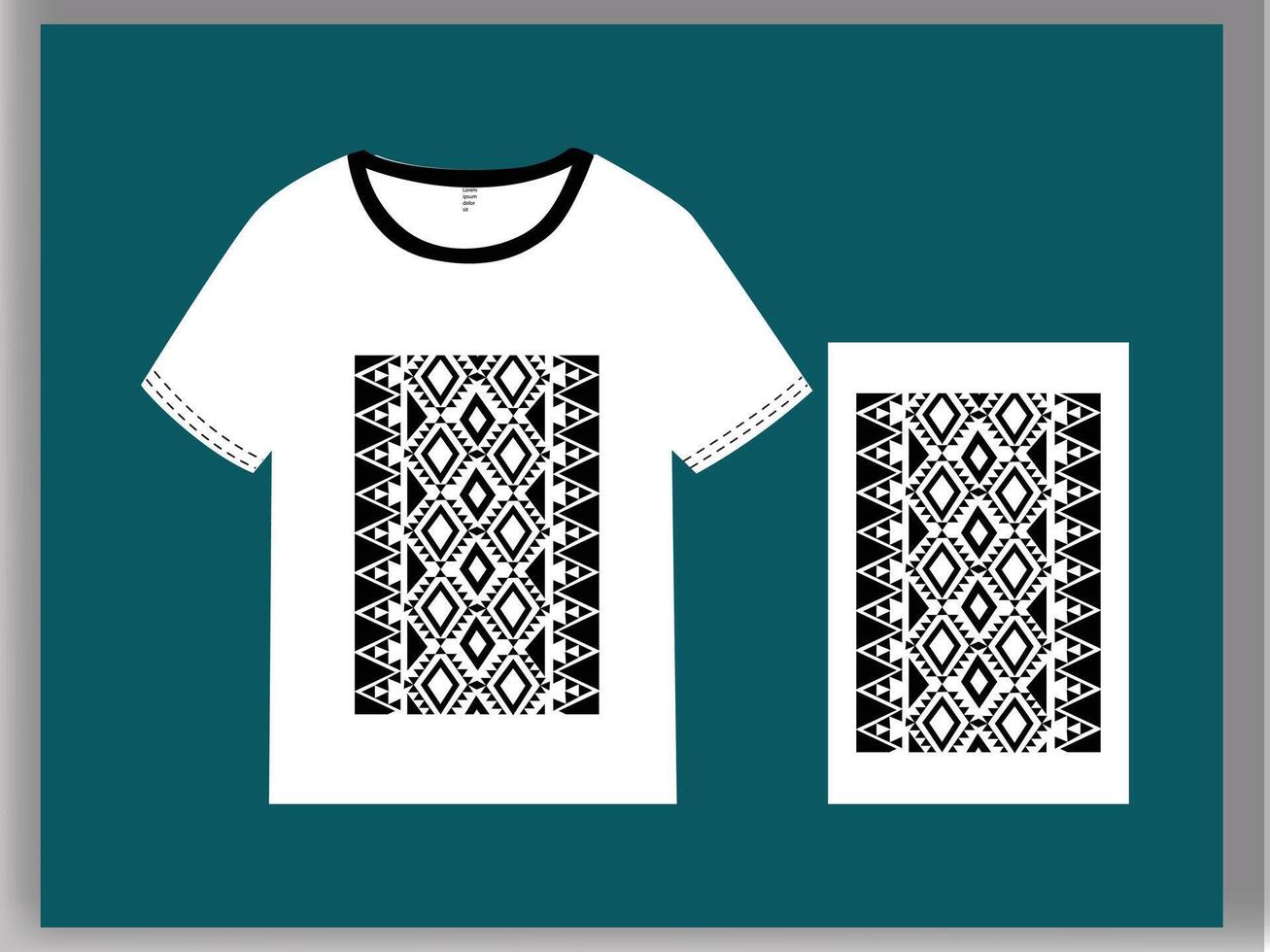 Geometric ethnic background style great for textile t-shirt design vector