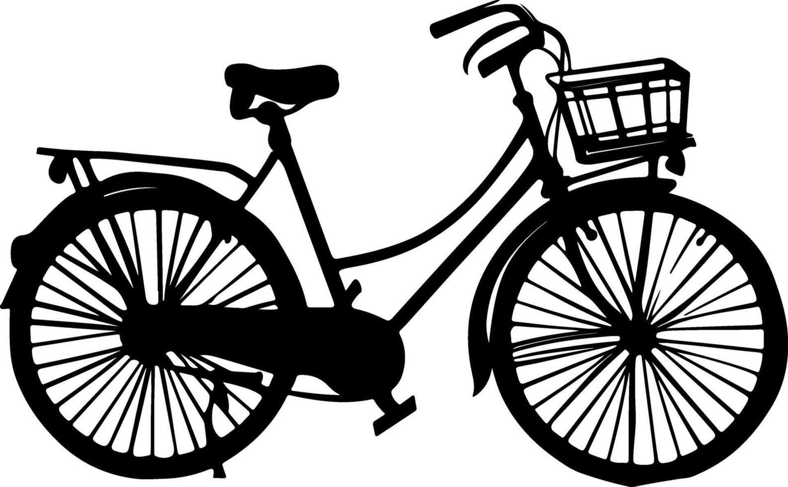 Silhoutte of a bicycle vector
