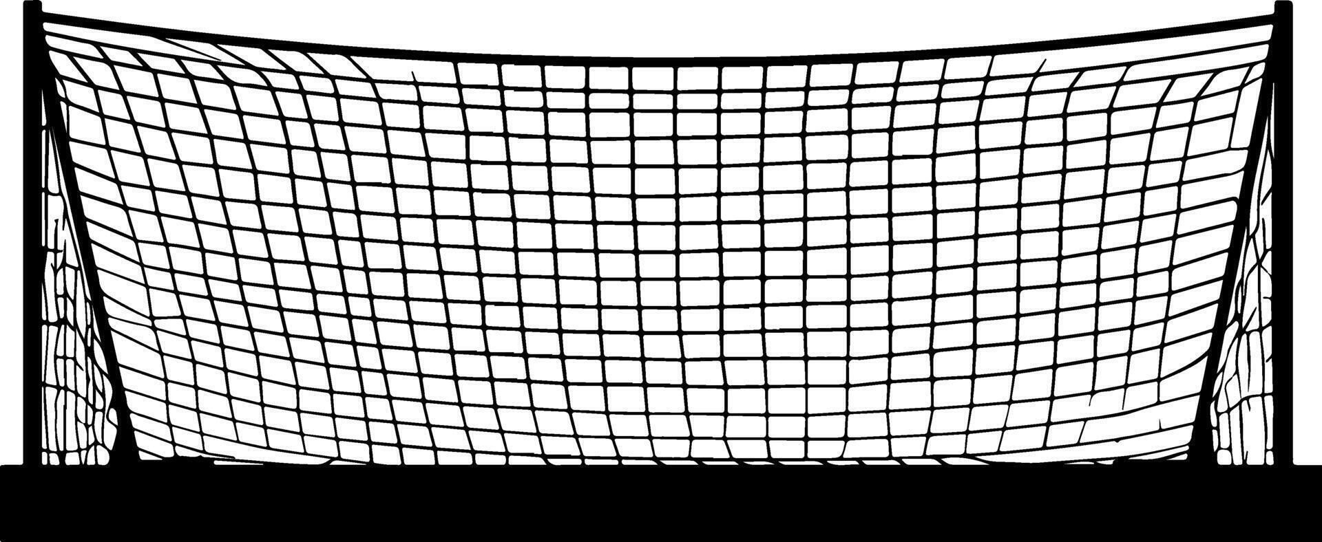 Black and white silhoutte of a goal post vector
