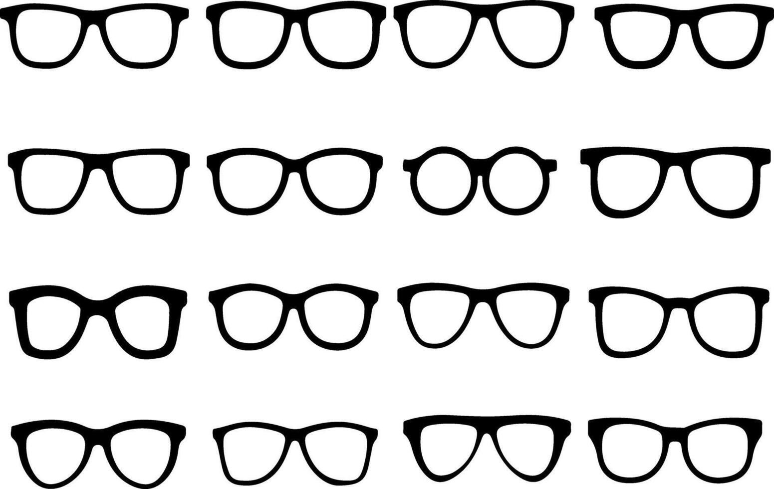 Sunglass icon set vector
