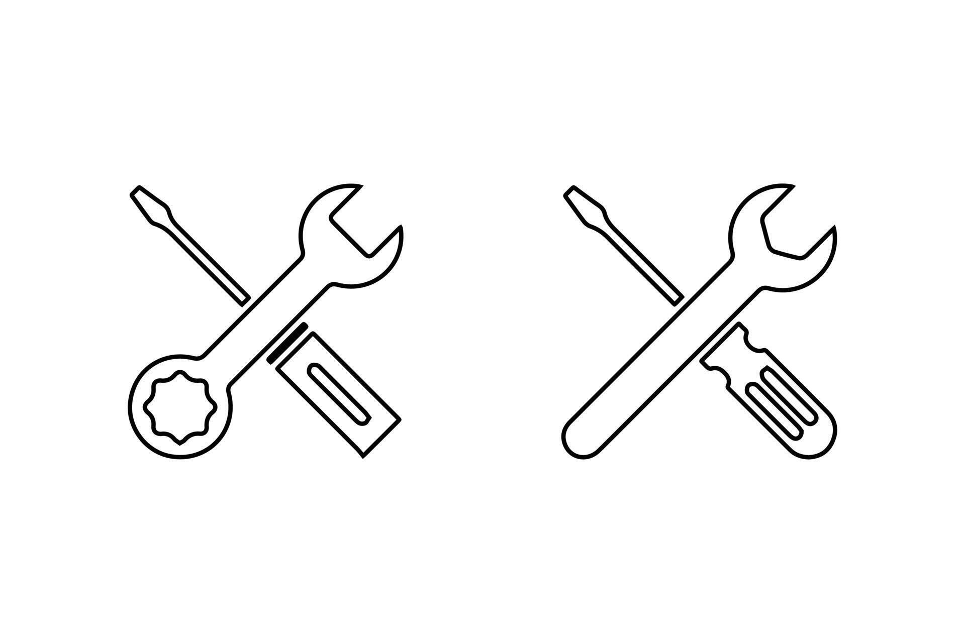 Repair tools icon for web and mobile app tool sign and symbol setting