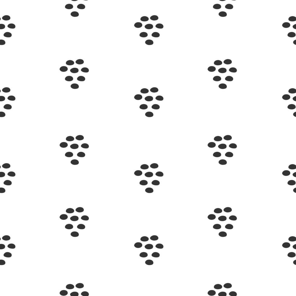 Monochrome seamless pattern with simple shapes. Scandinavian abstract background. vector