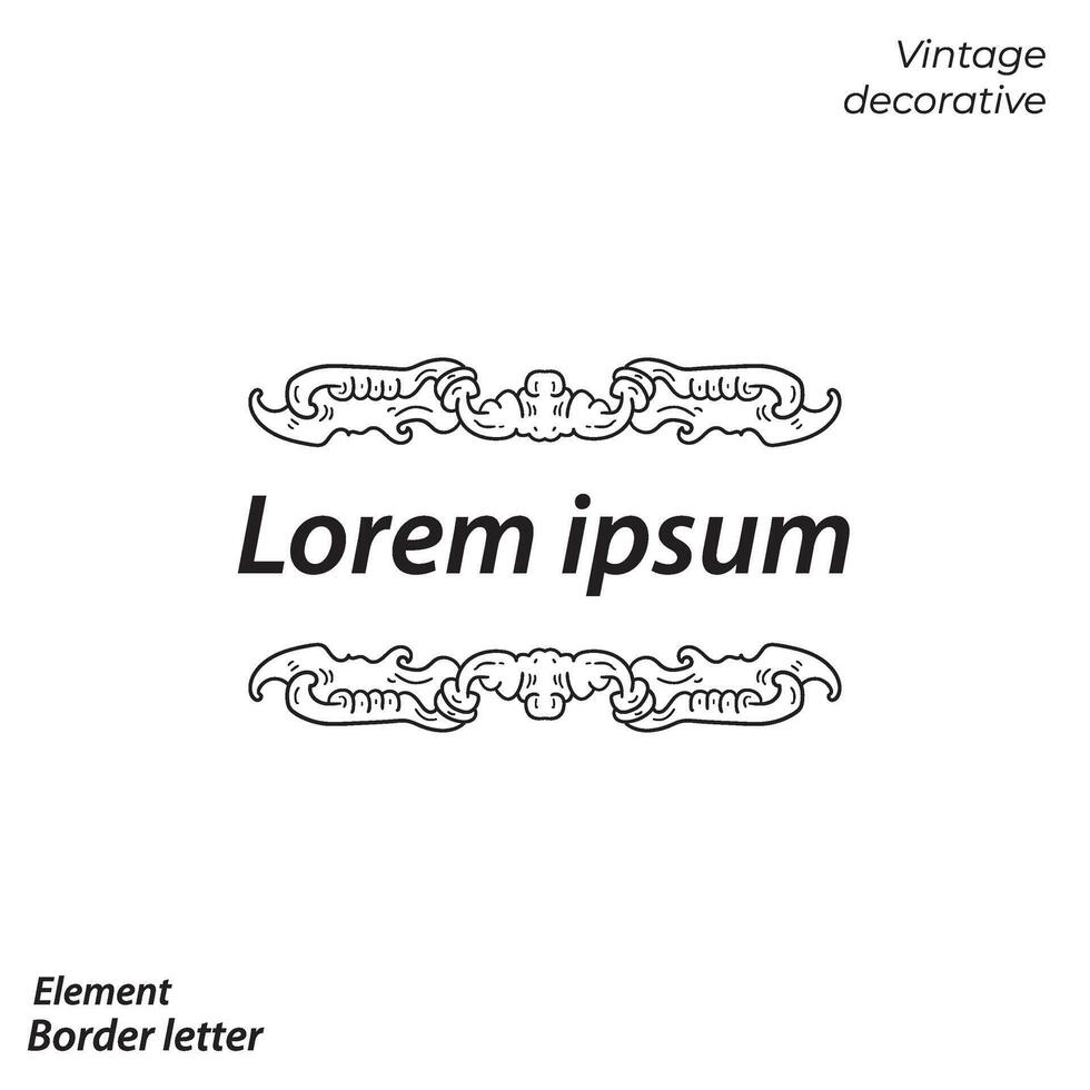 border, aesthetic, vintage and border design elements vector