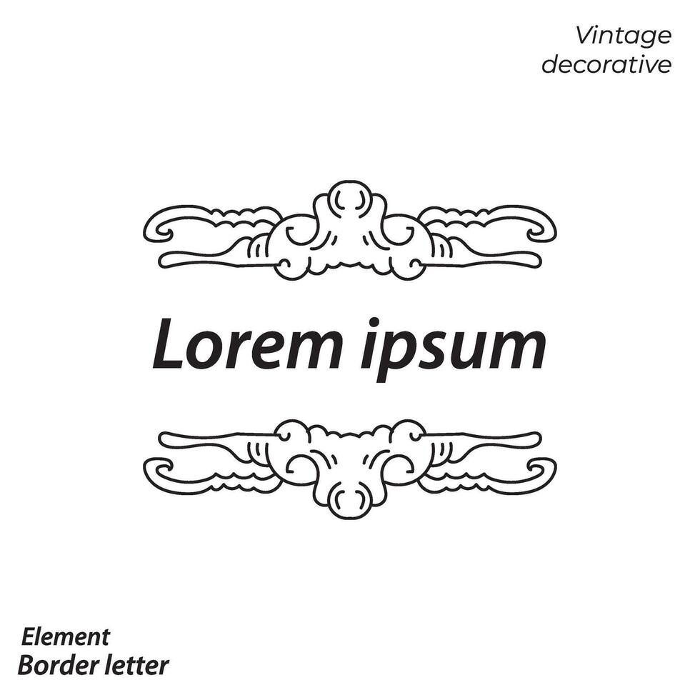 border, aesthetic, vintage and border design elements vector