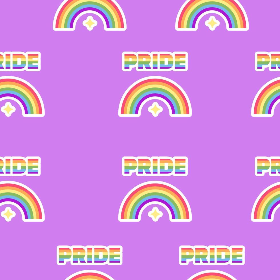 LGBT rainbow seamless pattern vector