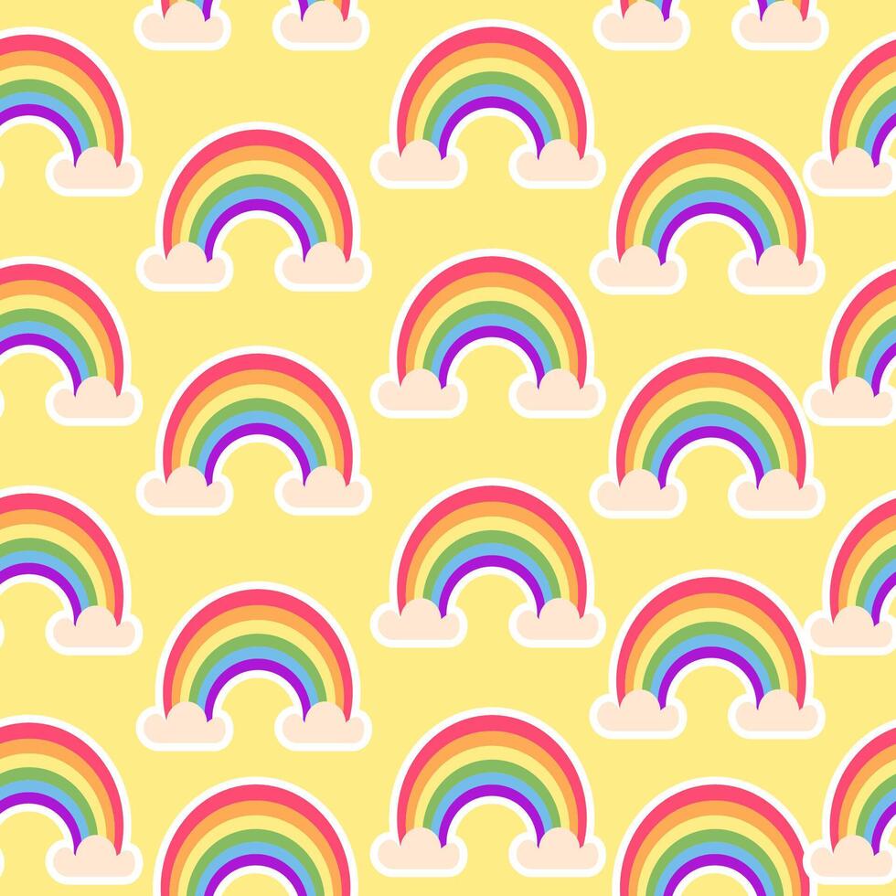 Seamless pattern LGBT rainbow vector