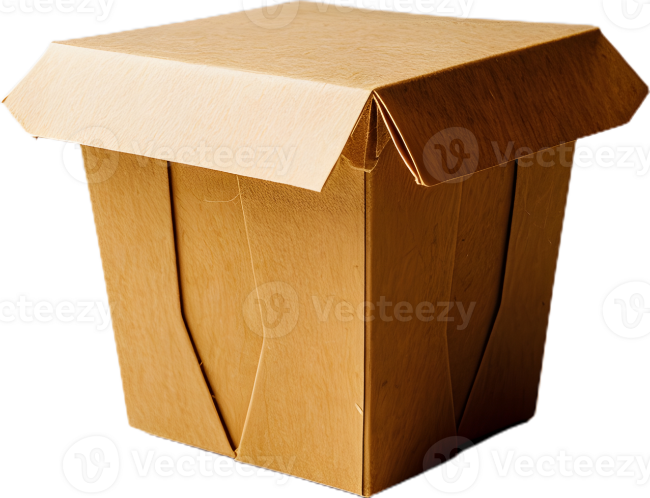 a cardboard box with a lid on it png