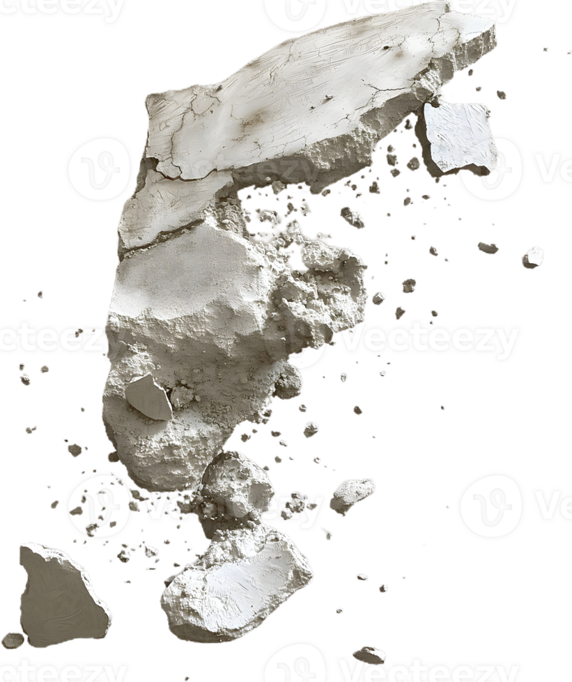 a piece of white stone on a transparent background png