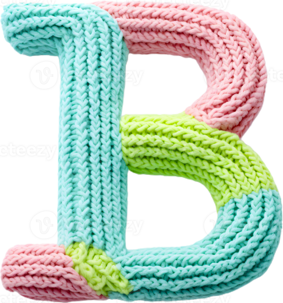 a letter b made of colorful fur png