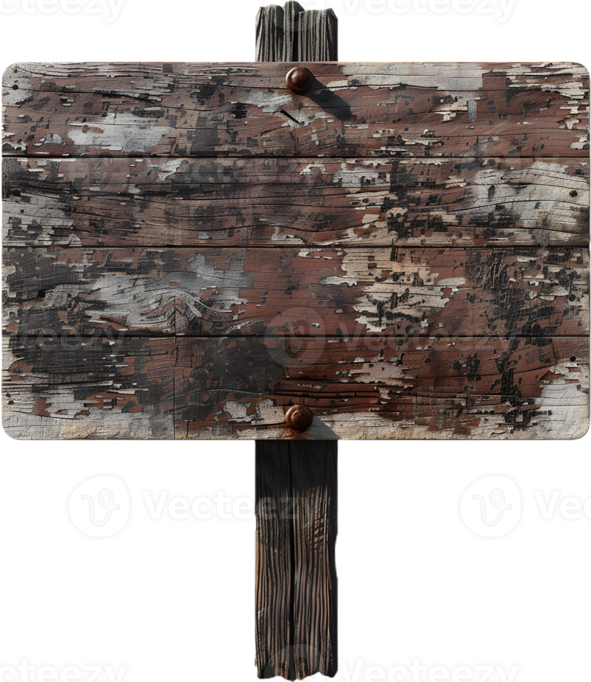 a wooden sign with rust on it png