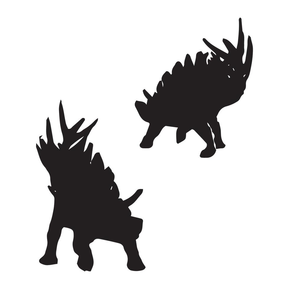 Kentrosaurus Dinosaur Silhouette vector