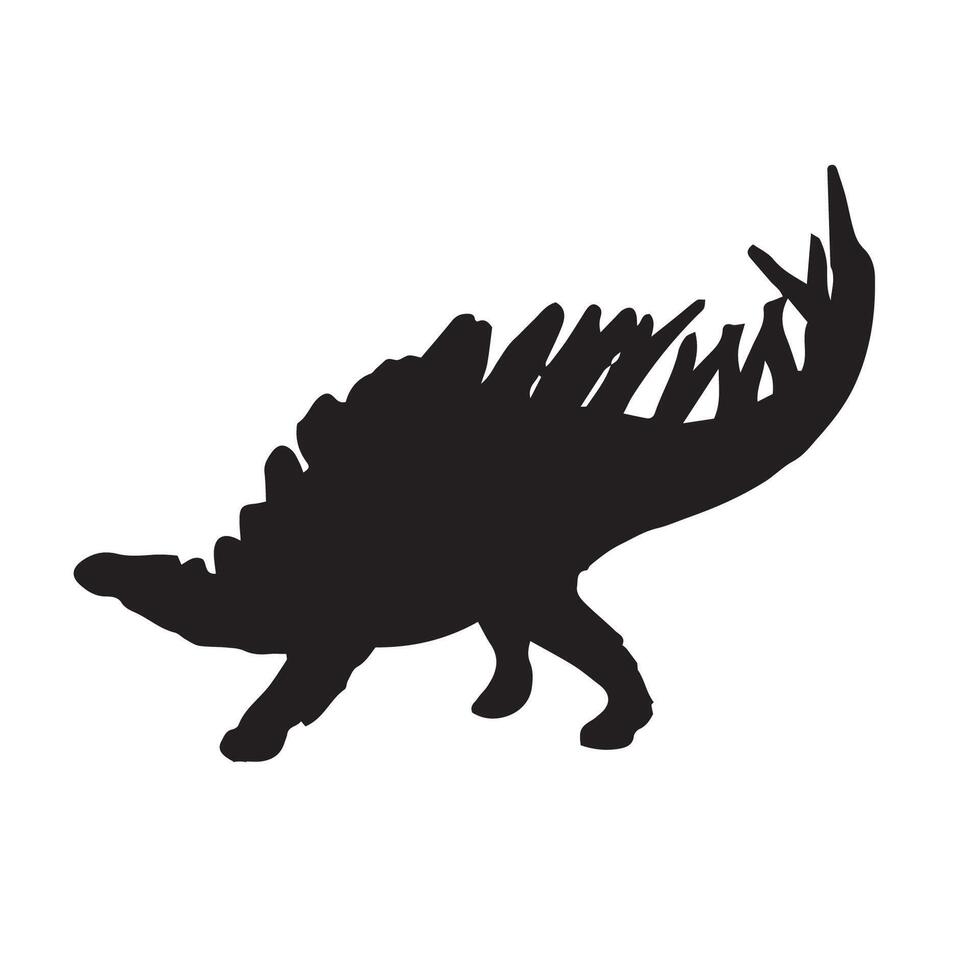 Kentrosaurus Dinosaur Silhouette vector