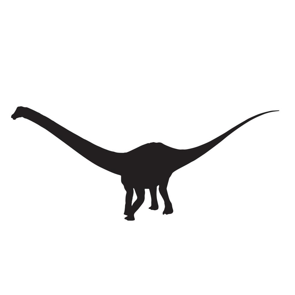 Diplodocus Dinosaur Silhouette Illustration vector